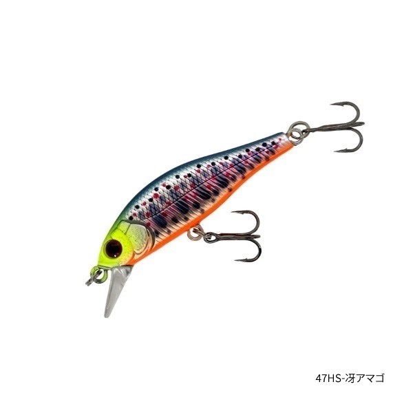 流翠【渓流用トラウトミノー/フラットサイドシンキングミノー/トラウトルアー】(47HS-冴アマゴ)